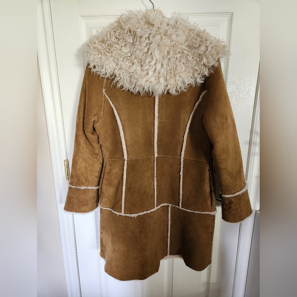 Sundance Gwyneth Shearling Suede Coat - Picture 3 of 12
